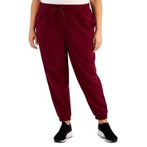 ID Ideology Plus Size Solid Fleece Jogger Pants